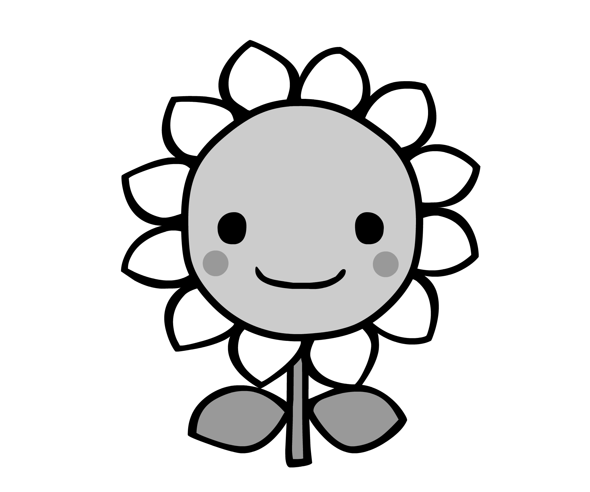 ひまわり無料イラスト素材 イラスト無料素材かわいい系