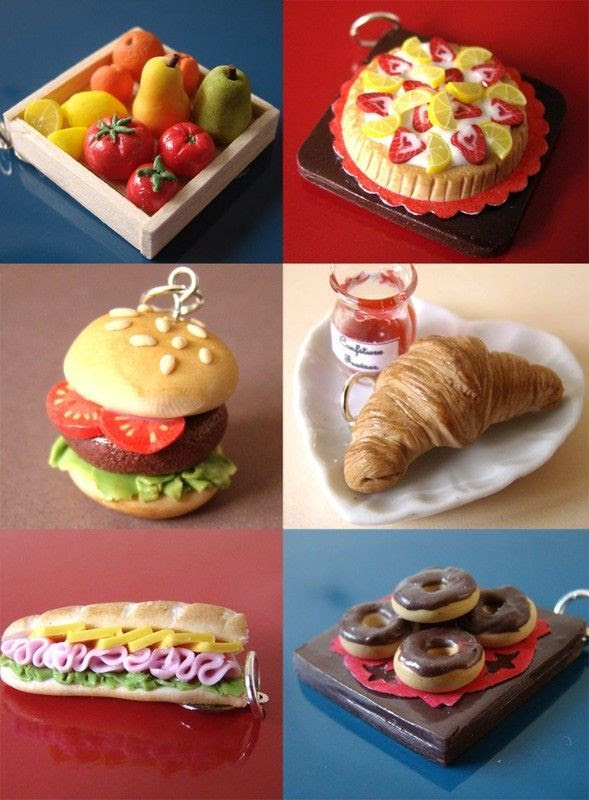 Bijoux Forme Gateaux En Pate Fimo