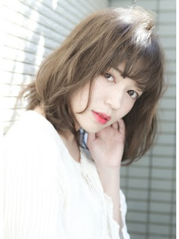 ゆるふわミディアムボブ ブルーアッシュカラーsherry Sherry 原宿美容室