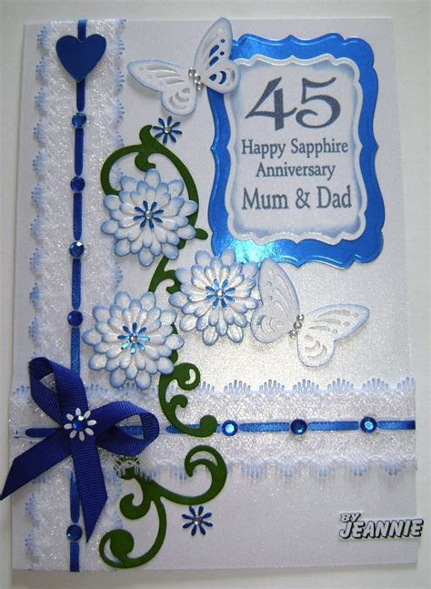 45 years Sapphire Anniversary   CUTE CARDS   Pinterest  
