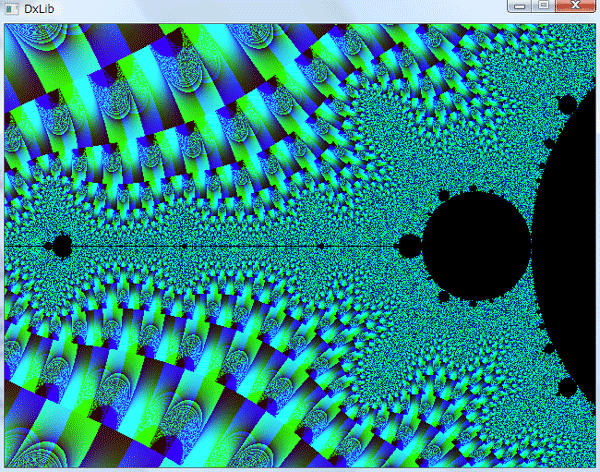 マンデルブロ集合を描いてみた Visualc Directx で描画