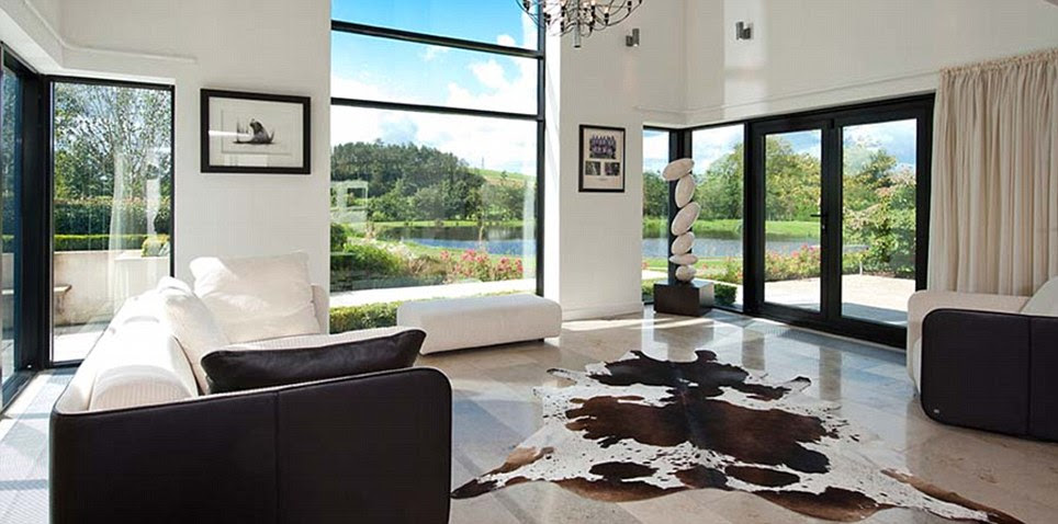 Off the fairway: The interior of the golfer's former home is geared around providing a touch of luxury