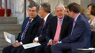 Gordon Brown, Tony Blair, John Major and Nick Clegg