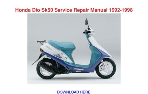 Pdf Download honda elite sk50 sr dio af18 service repair manual pdf 1992 1998 Simple Way to Read Online or Download PDF