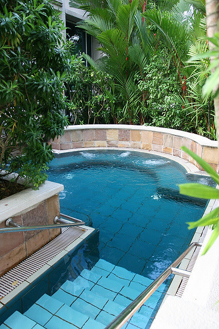 What's really a fun discovery is the heated jacuzzi area hidden in a corner