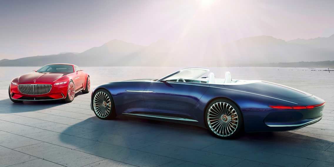 mercedes maybach just unveiled a stunning convertible concept car to rival tesla