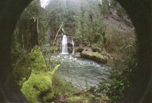 Fisheye waterfall