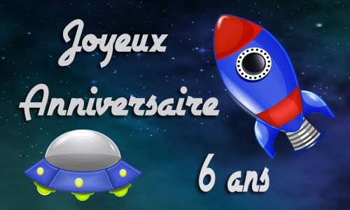 Carte Anniversaire Enfant 6 Ans Astro