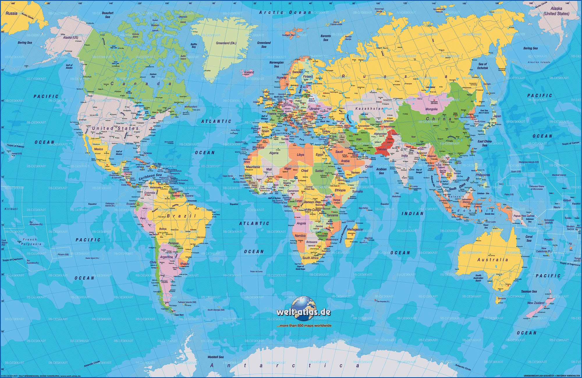  la Carte atlas du monde anglais