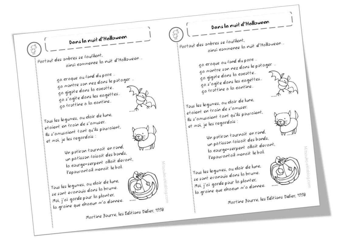 Poemes D Halloween Sur Les Citrouilles Les Sorcieres Les Chats Noirs Et Compagnie Mitsouko A L Ecole