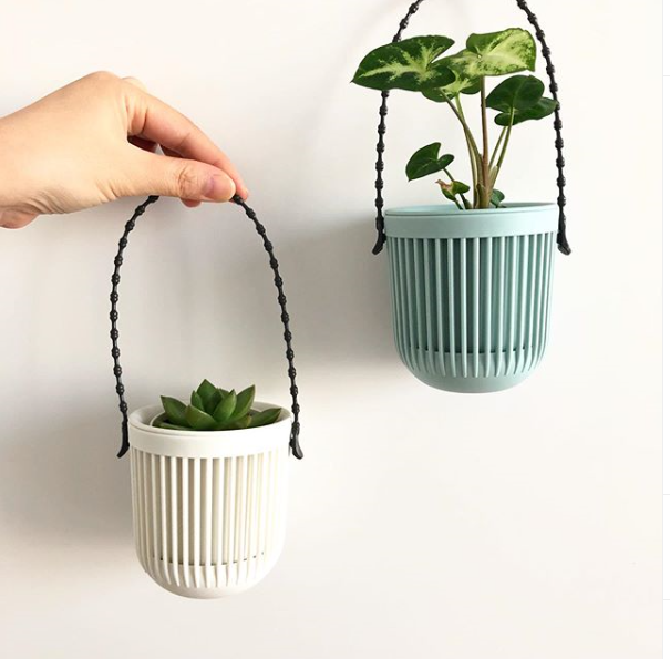 2重構造で通気性の良い ナチュラルカラーの植木鉢 吊り鉢としてはもちろん 置き鉢としても使えます 100均 100円ショップ 雑貨 Mycando 観葉植物 インテリア 園芸 暮らし 吊り鉢 １００円で暮らしは楽しくなる Can Do