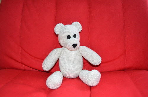Knitted teddy bear
