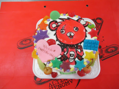 フォートナイトピンクくまのケーキ はりまやblog 似顔絵ケーキ イラストケーキ 立体ケーキなど