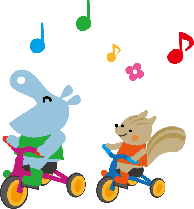 オートバイ スクーター キックボード 三輪車のイラスト 乗り物の無料イラスト素材