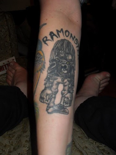 Lacey's Ramonster Tattoo