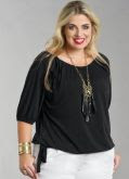 Blusa Feminina Plus Size Preta