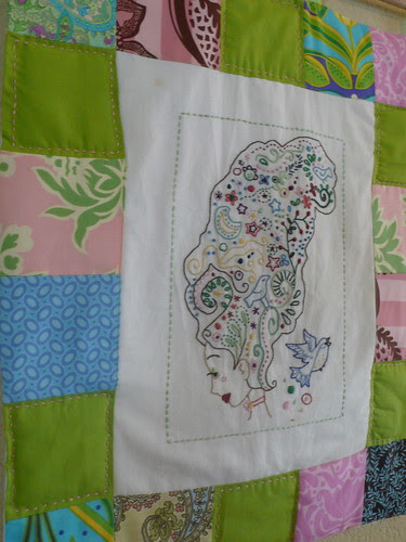 "Thinking" wall quilt