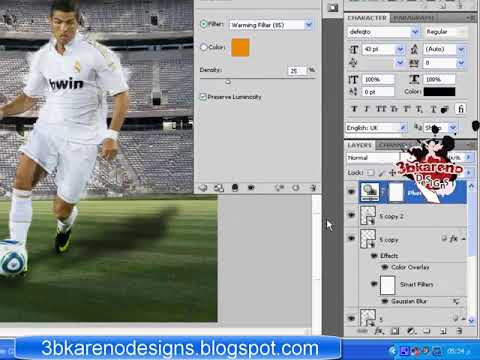 How to design a professional poster to cristiano ronaldo 