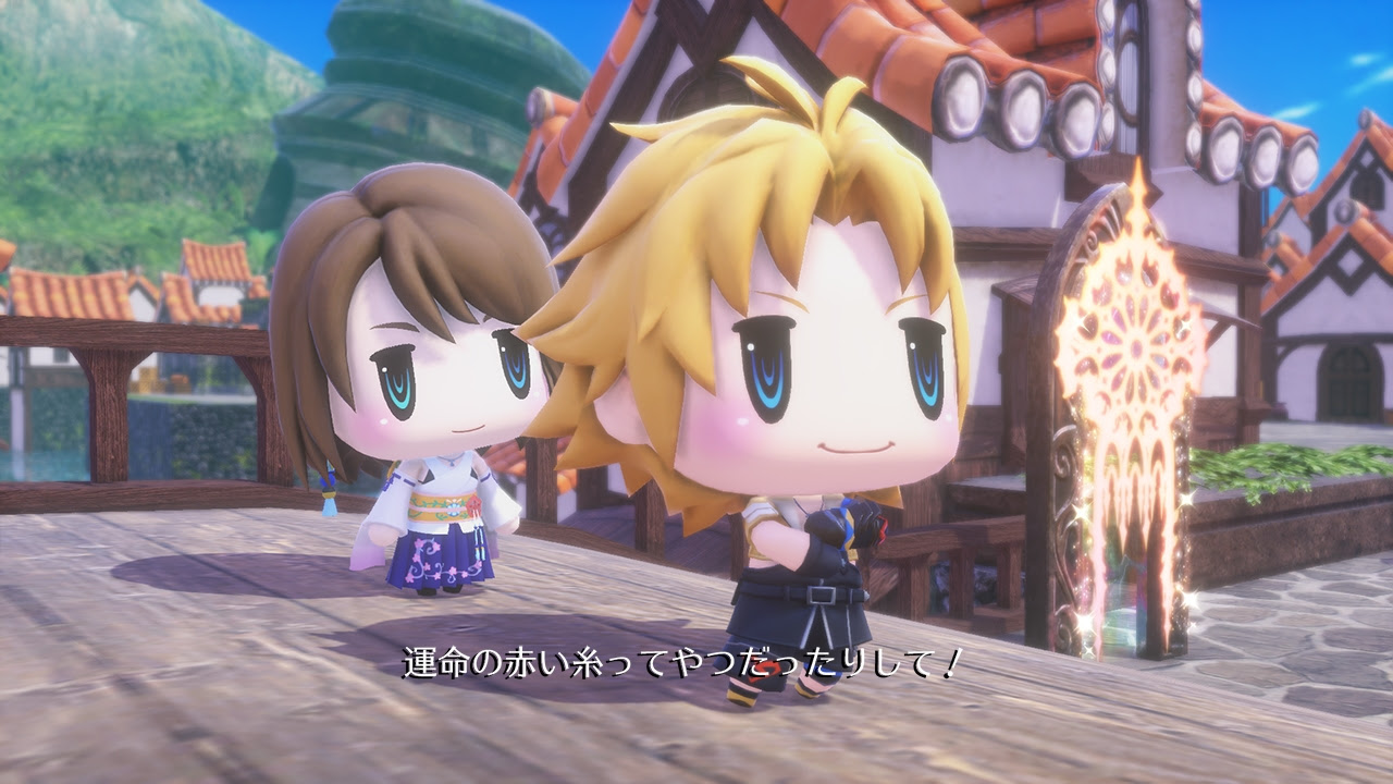 Image result for world of final fantasy yuna and tidus