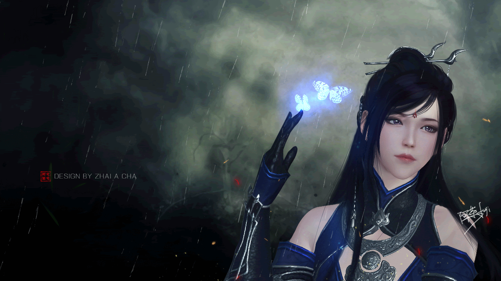 轻烟散尽乃见五毒天刀美艳五毒转手绘gif壁纸 新浪天涯明月刀专区