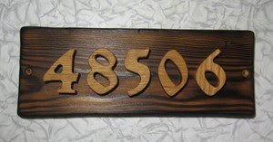 number rustic rustic house  sign tile door sign number wood apt house plate plaque house address