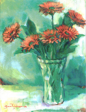 ガーベラの描き方 田熊 順 絵画教室 塗り絵で癒し 風景画 花の絵