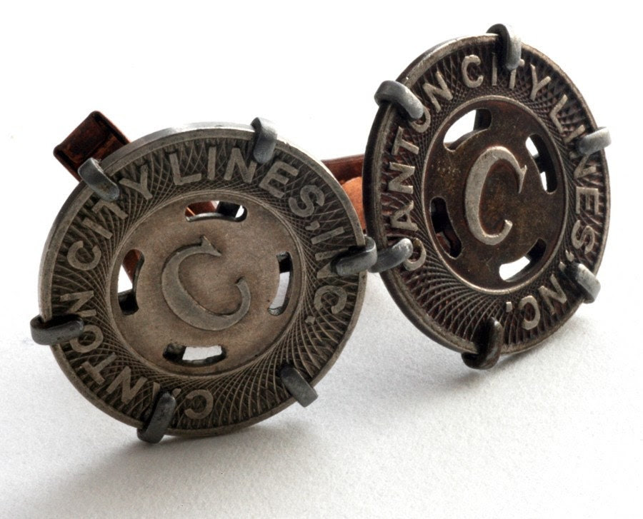 Canton City Lines Token Cufflinks