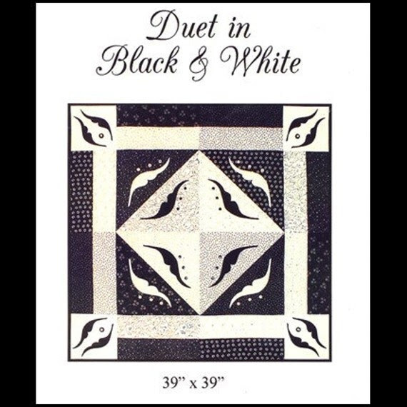 Black And White Quilt Patterns. Duet in Black And White Music