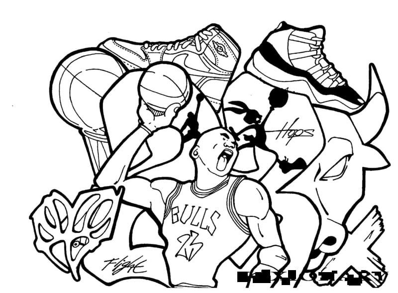 Download Coloring pages for adults: Graffiti, printable, free to ...