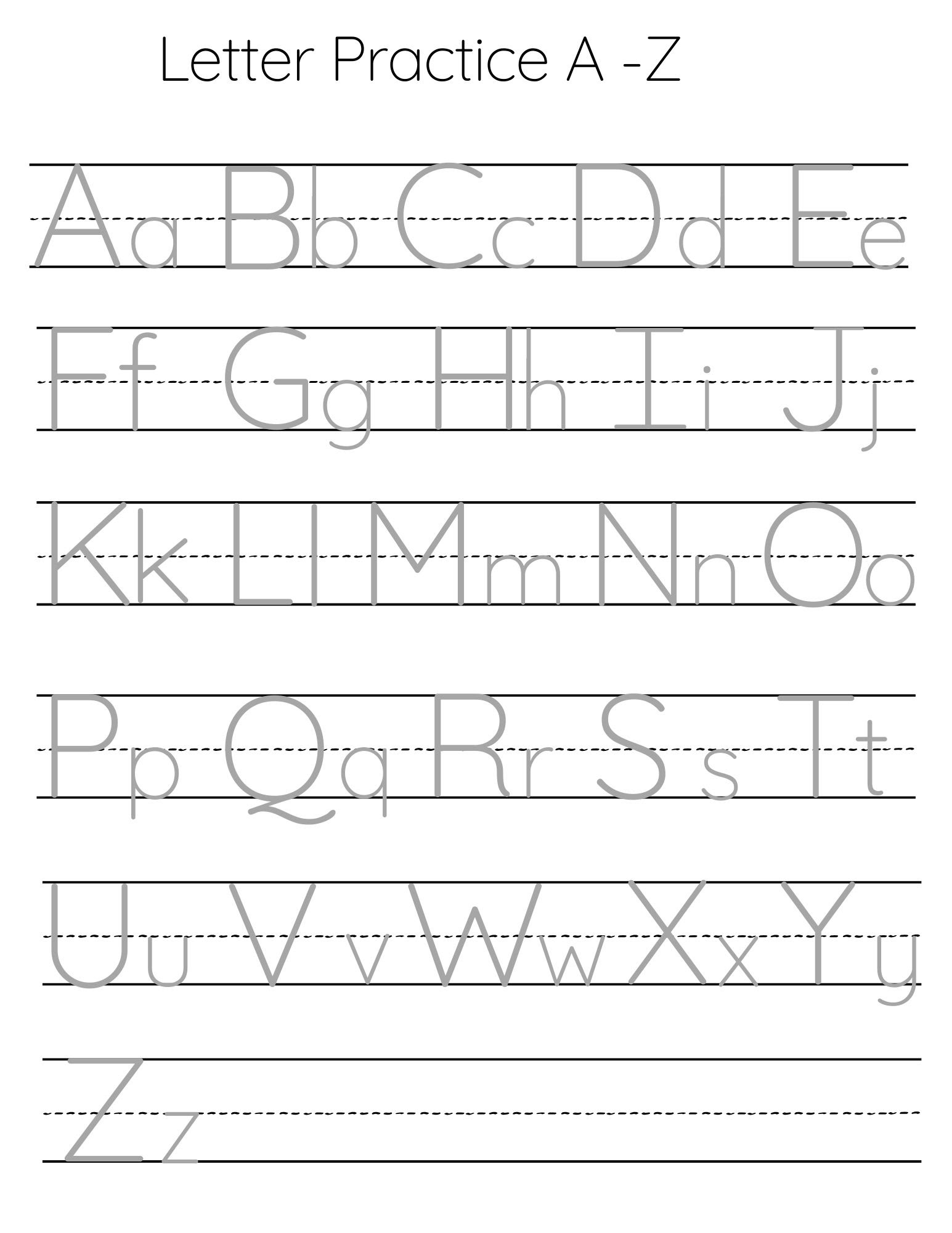 Alphabet Tracing Worksheets, Games & Activities for Young ...
