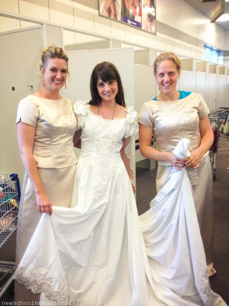 Thrift store wedding dress