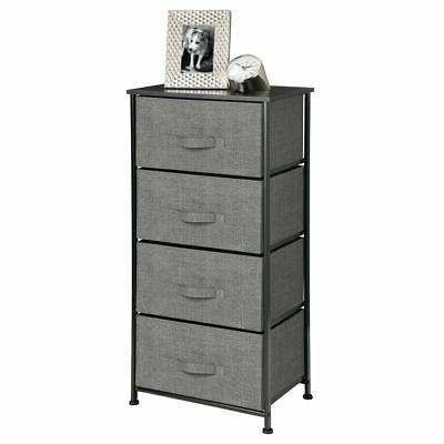 mDesign Vertical Dresser Storage Tower with 4 Drawers