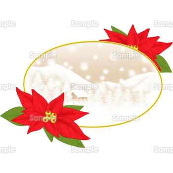 もうすぐクリスマス ポインセチアの無料イラスト 無料 工房長のテンプレート玉手箱