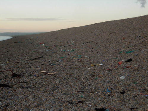 Rubbish on Chesil Beach