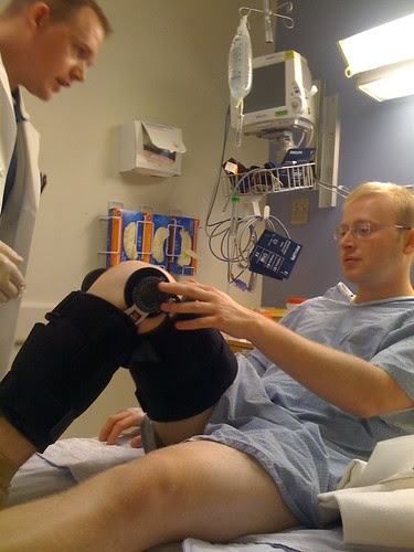 Test driving the knee brace