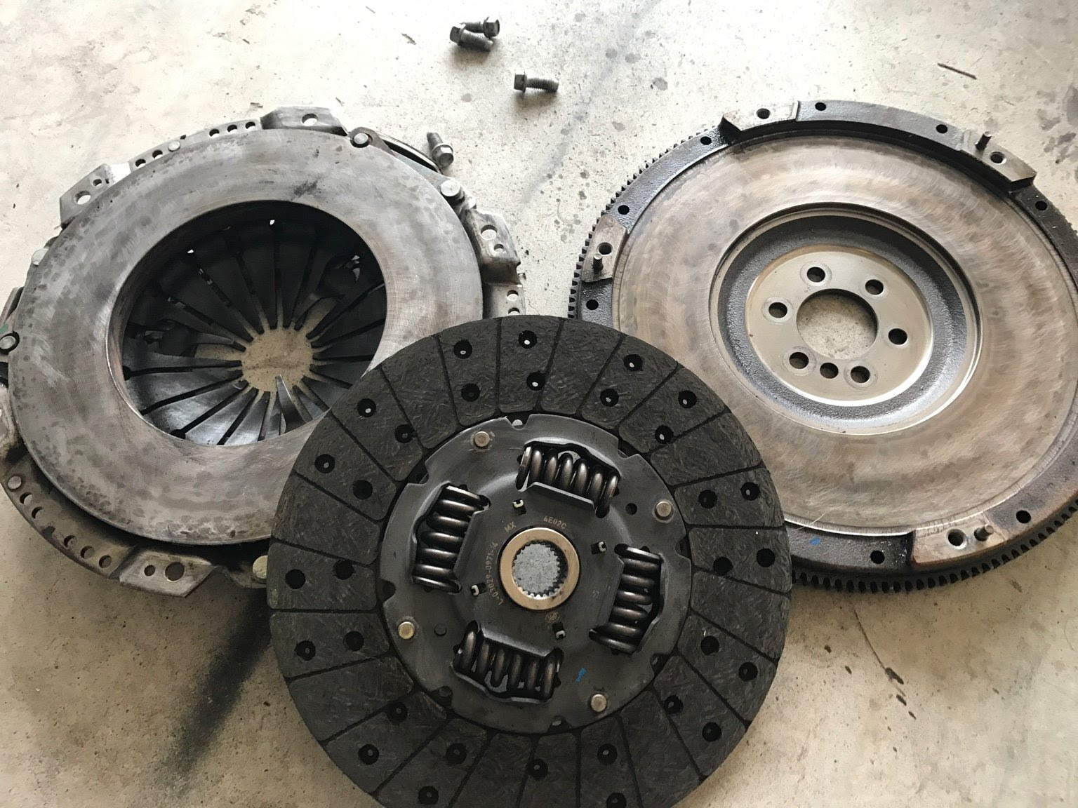 Clutch disc and flywheel and pressure plate from a 2010 SS ...