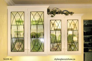 Kitchen Cabinet Door Leaded glass inserts design SGDK 2000 ...