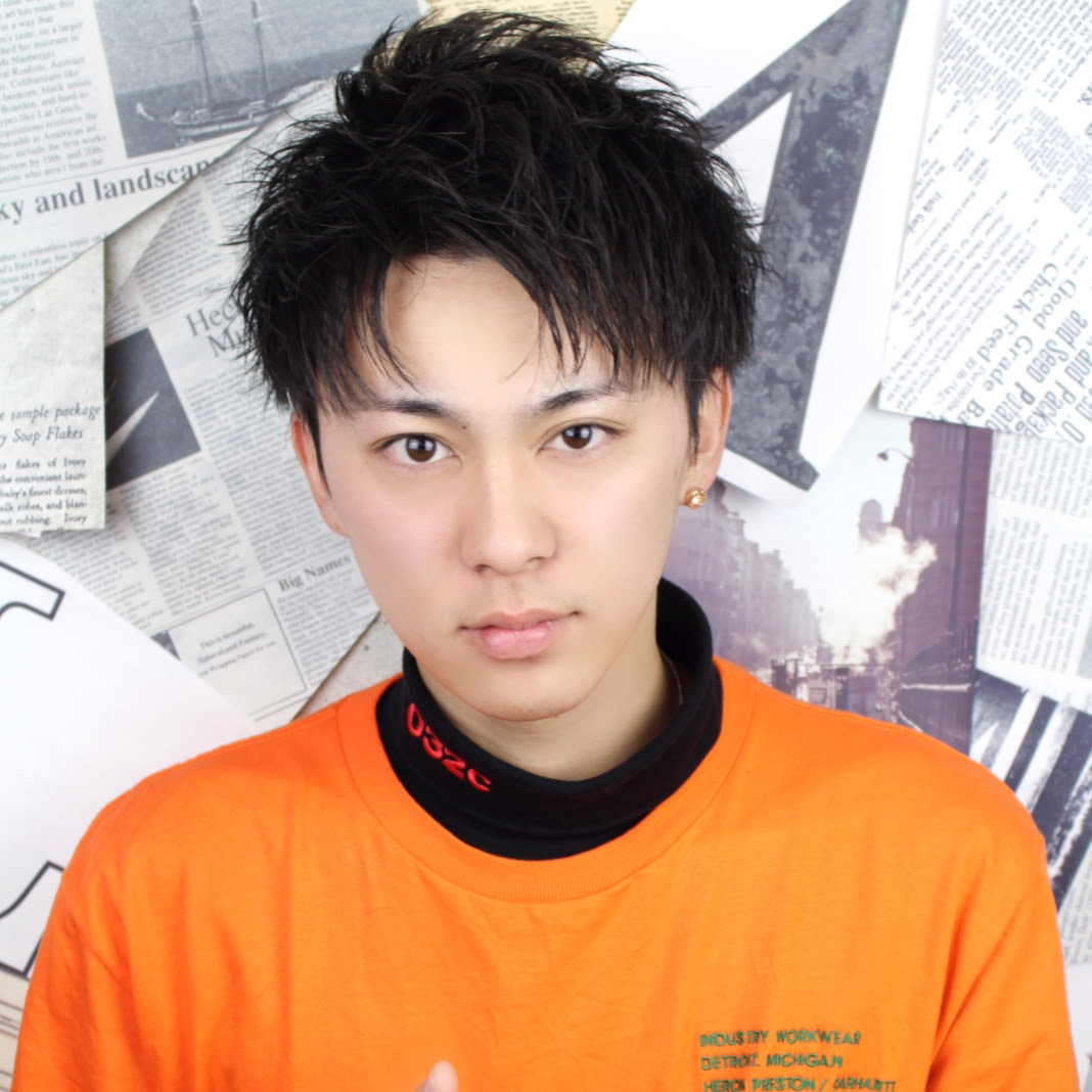 ショートハーフアップバング 秋田市 ヘアーサロン メンズカットは Blast