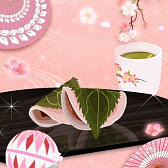 春彩和菓子 桜餅 和菓子 食べ物 和風 幻想壁紙
