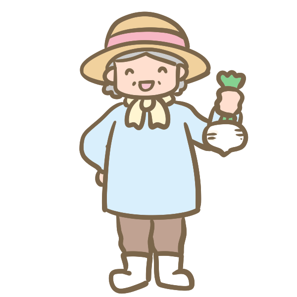 農家のおばあちゃんのイラスト かわいいフリー素材が無料のイラストレイン