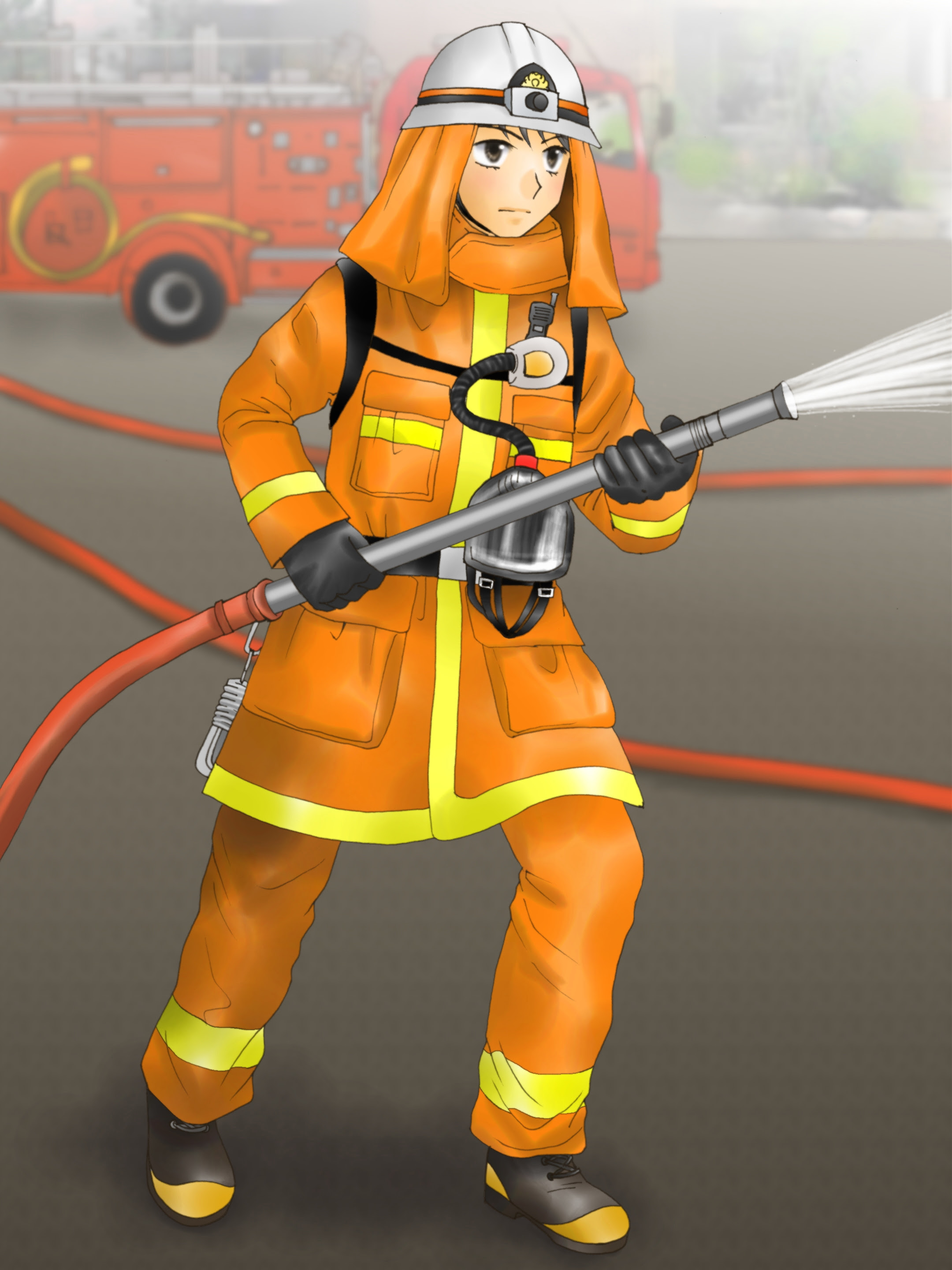 消防士 Fire Fighter 女の子に人気 さくら Sakura あこがれの職業紹介