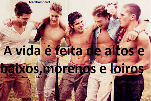 tearsfromheart:

A vida é feita de altos e baixos, morenos e loiros…haha
