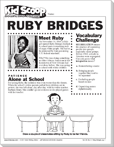 Ruby Bridges Coloring Page