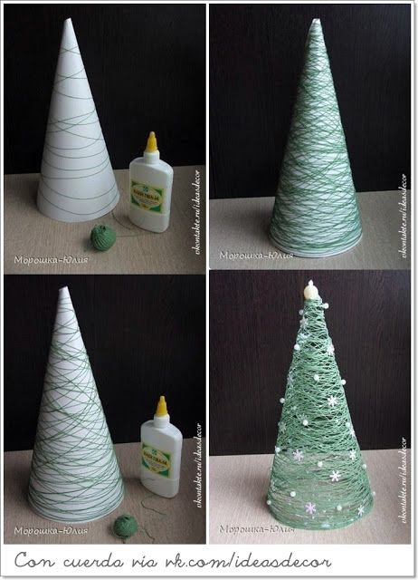 Las cosas de May: DIY MANUALIDADES Y DECORACIÓN 10 Sencillos tutoriales para hacer un arbolito de Navidad