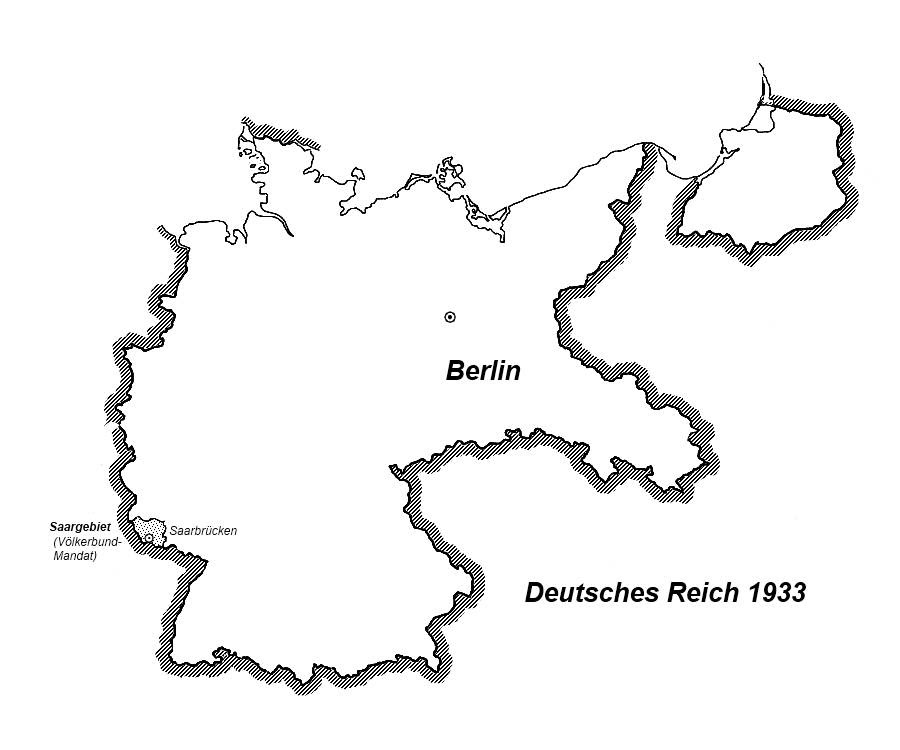 Karte Deutsches Reich 1933