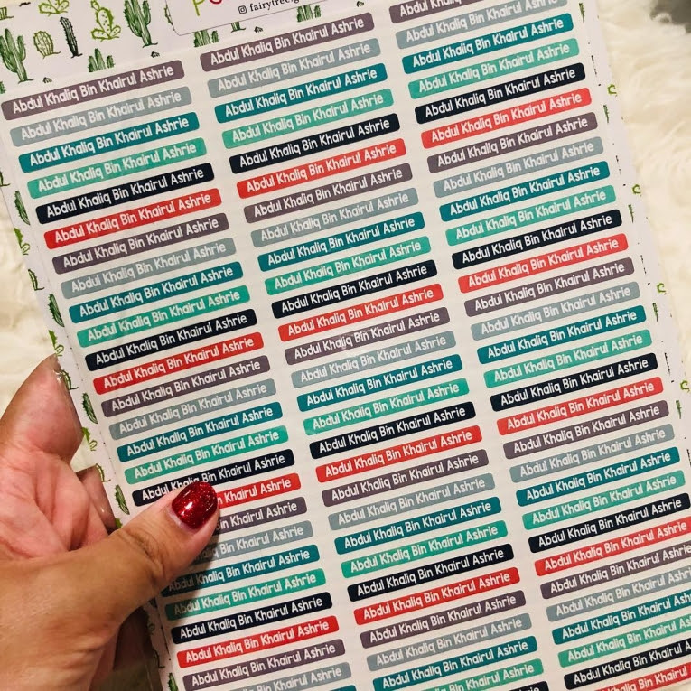 Personalized Pencil Label