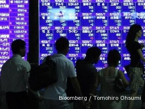 Bursa Asia mencatatkan penurunan tahunan pertama dalam tiga tahun