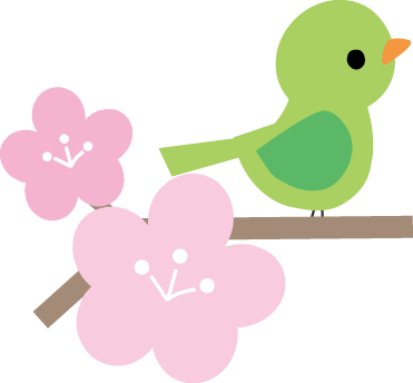 春のイラスト 無料イラスト素材 梅 うぐいす