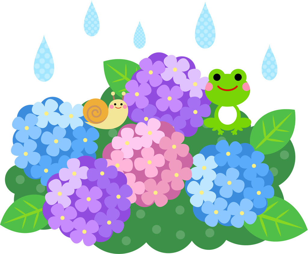 ひどい あじさい 6 月 花 イラスト ベジュウェレン