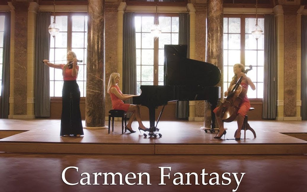Resultado de imagem para Sophie Moser (Violin), Ella Rohwer (Cello) e Katja Huhn (Klavier) - "Carmen - Fantasy " de George Bizet